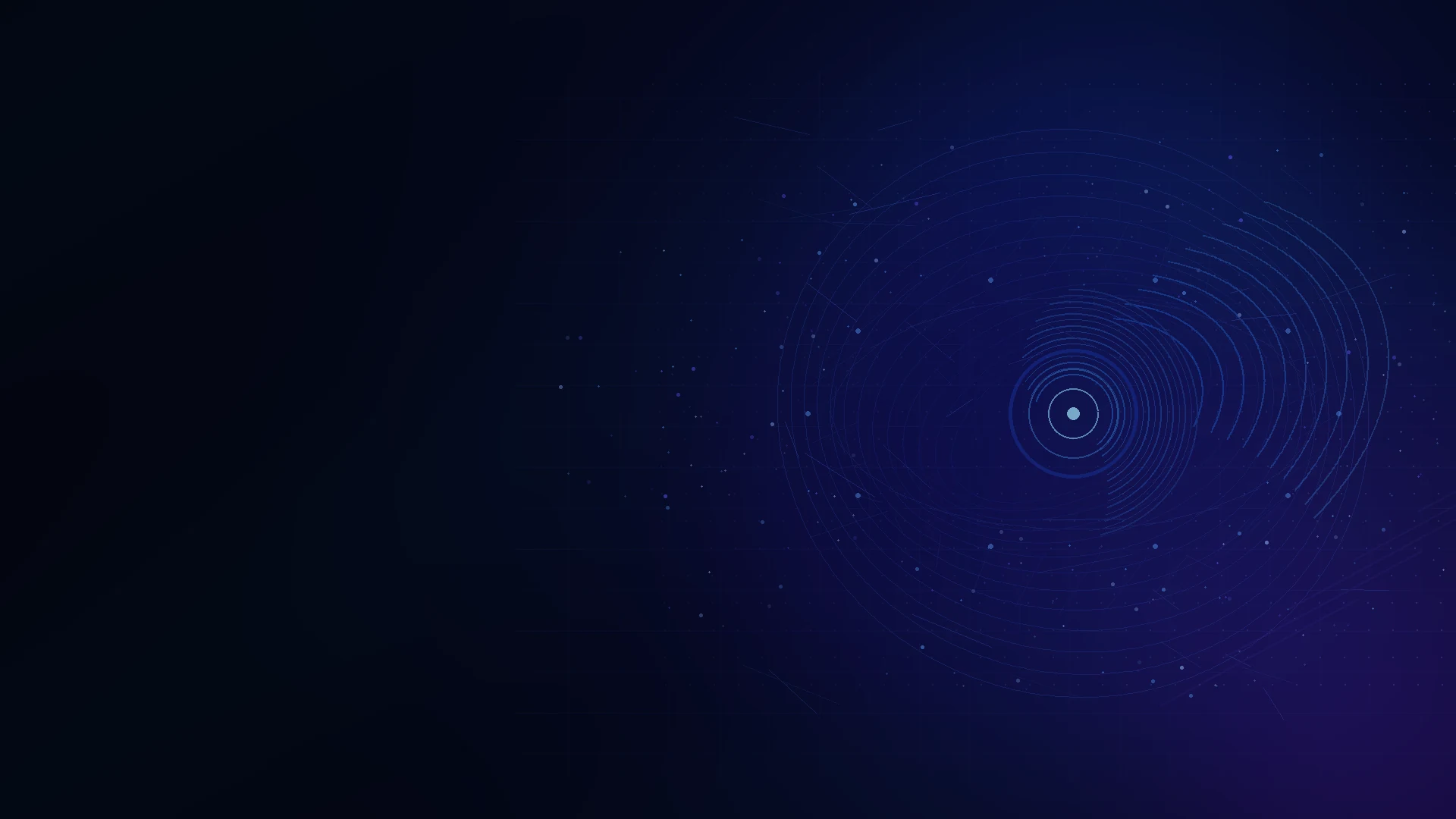 Electric-blue abstract visualization of digital intelligence and computer networks