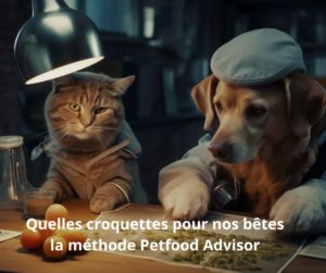 Le guide pratique "Quelles croquettes pour nos bêtes - La méthode Petfood Advisor".